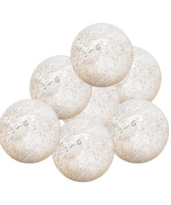4" Uniform Cottage White Stone Balls | PSBWU4